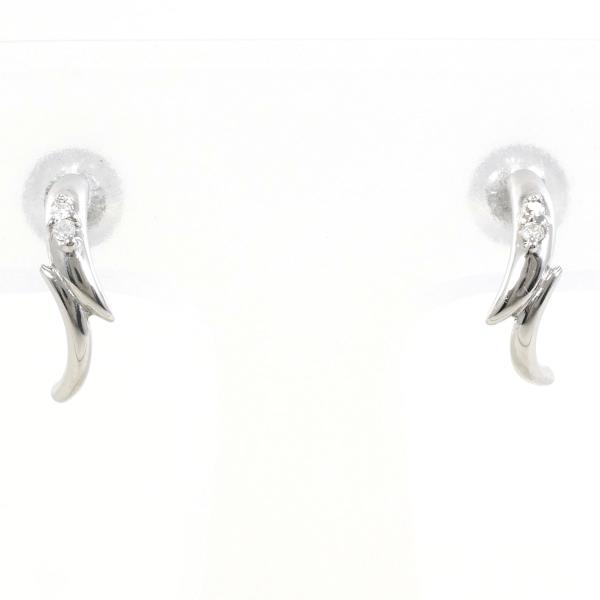 K18 18金 WG ホワイトゴールド ピアス ダイヤ 0.01 ×2 総重量約0.9g 中古ジュエリーの通販は