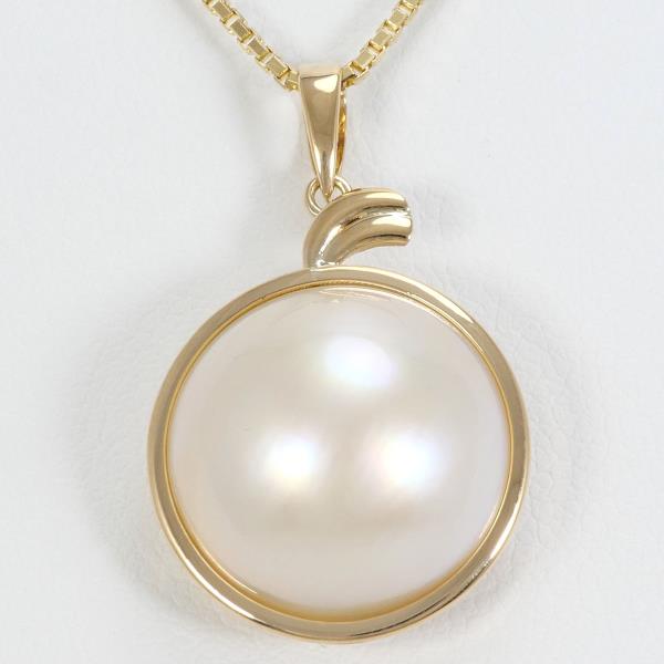 K18 18金 YG イエローゴールド ネックレス マベパール 総重量約6.1g 約40cm 中古ジュエリーの通販は 41,860円