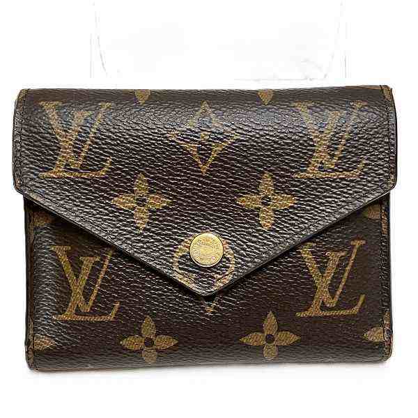 ルイヴィトン Louis Vuitton モノグラム ポルトフォイユヴィクトリーヌ M62472 3つ折り財布 レディース【中古】