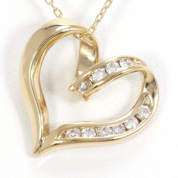 14K YG ネックレス ダイヤ 総重量約2.8g 約40cm 中古ジュエリーの通販は 41,860円