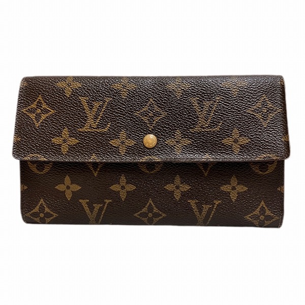ルイヴィトン Louis Vuitton モノグラム ポルトトレゾール インターナショナル M61215 長財布 3つ折り財布 ユニセックス【中古】