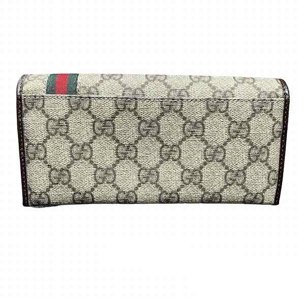 グッチ GUCCI シェリーライン GGスプリーム 212186 長財布 2つ折り財布 ユニセックス【中古】