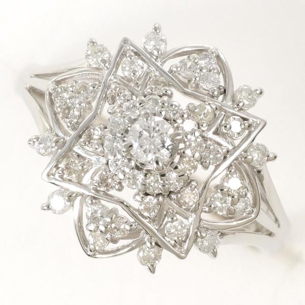 PT900 プラチナ リング 指輪 12号 ダイヤ 0.40 総重量約3.7g 中古  