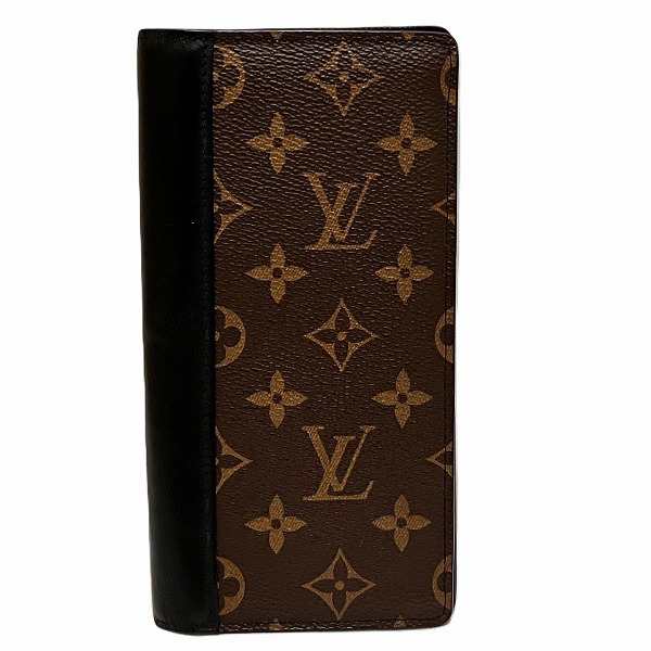 ルイヴィトン Louis Vuitton モノグラムマカサー ポルトフォイユ ブラザ M69410 長財布 2つ折り財布 メンズ【中古】