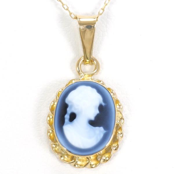 K18 18金 YG イエローゴールド ネックレス ストーンカメオ 総重量約1.6g 約40cm 中古ジュエリーの通販は