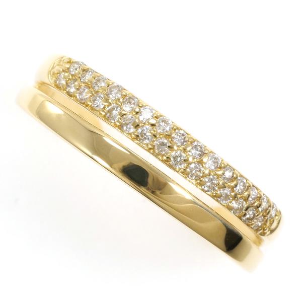 K18 18金 YG イエローゴールド リング 指輪 15号 ダイヤ 0.20 総重量約2.7g 中古ジュエリーの通販は