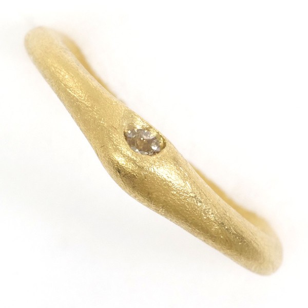 カシケイ K18YG リング 指輪 11号 ブラウンダイヤ 0.05 総重量約4.4g 中古ジュエリーの通販は