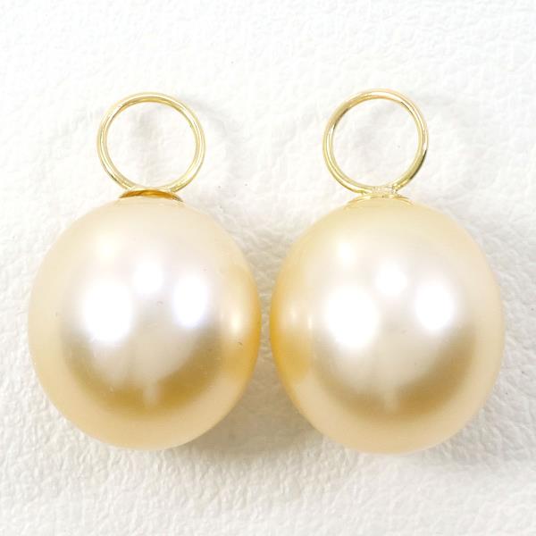 K18 18金 YG イエローゴールド ピアスチャーム パール 総重量約3.8g  