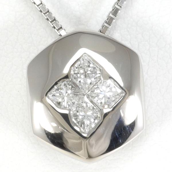 PT900 プラチナ PT850 ネックレス ダイヤ 0.40 総重量約5.9g 約45cm 中古ジュエリーの通販は