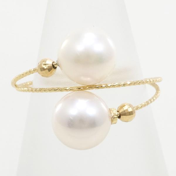 K18 18金 YG イエローゴールド リング 指輪 7号〜フリーサイズ パール 約7mm 総重量約1.4g 中古ジュエリーの通販は 15,847円