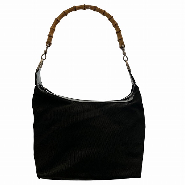 グッチ GUCCI バンブー 000.2058.0531.5 ブラック ナイロン×レザー バッグ ハンドバッグ レディース【中古】