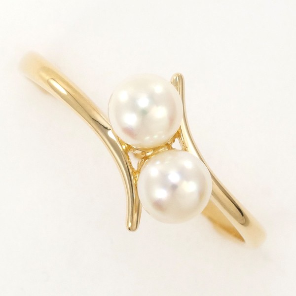 K18 18金 YG イエローゴールド リング 指輪 13.5号 パール(真珠) 約4mm 総重量約1.5g 中古ジュエリーの通販は
