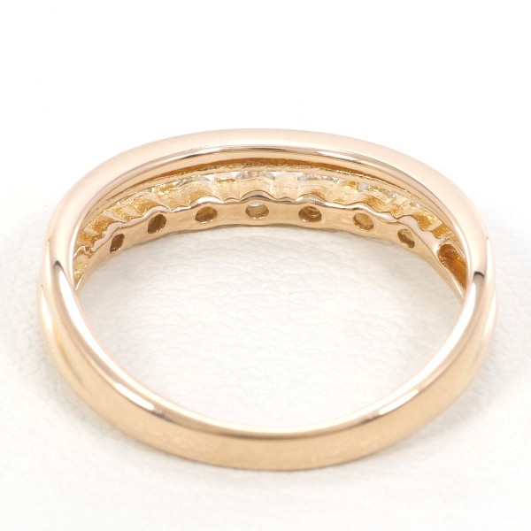 K18 18金 PG ピンクゴールド リング 指輪 6号 ダイヤ 0.19 ジュエリー