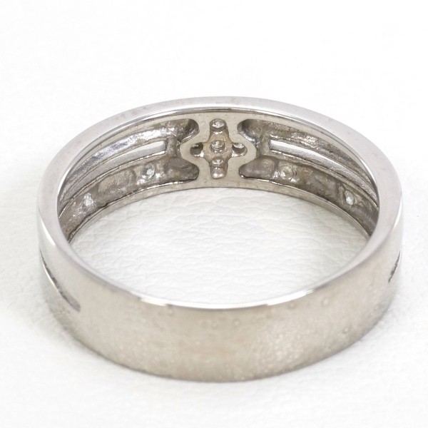 K14 14金 WG ホワイトゴールド リング 指輪 11号 ダイヤ 総重量約2.4g