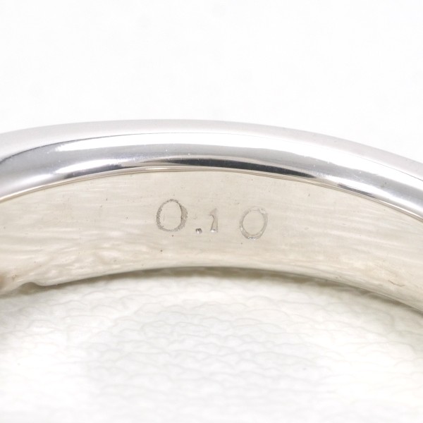 K14 14金 WG ホワイトゴールド リング 指輪 8.5号 ダイヤ 0.10 総重量  