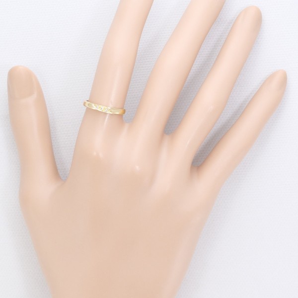 K18 18金 YG イエローゴールド リング 指輪 10.5号 ダイヤ 0.03 総重量約1.6g 中古ジュエリーの通販は