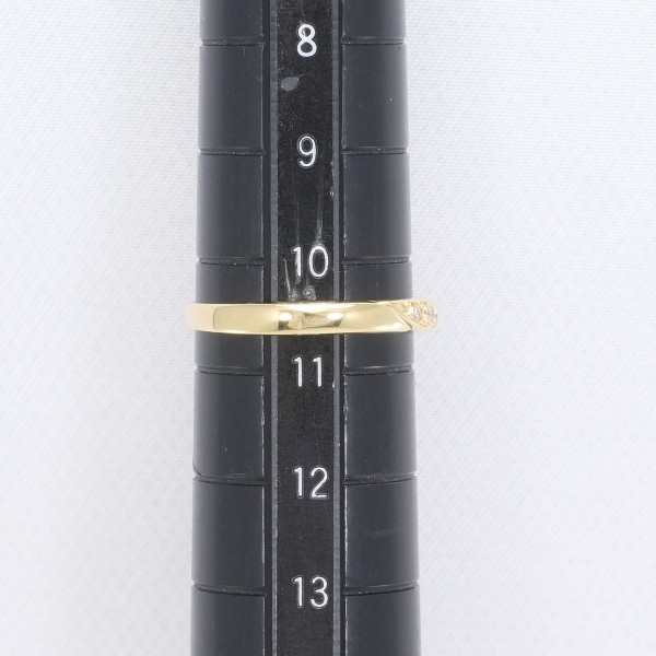 K18 18金 YG イエローゴールド リング 指輪 10.5号 ダイヤ 0.03 総重量約1.6g 中古ジュエリーの通販は
