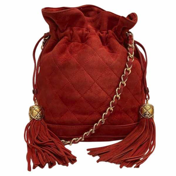 シャネル CHANEL マトラッセ 巾着 フリンジ チェーンショルダー バッグ ショルダーバッグ レディース【中古】の通販は