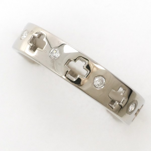K14 14金 WG ホワイトゴールド リング 指輪 10号 ダイヤ 総重量約2.3g 中古ジュエリーの通販は