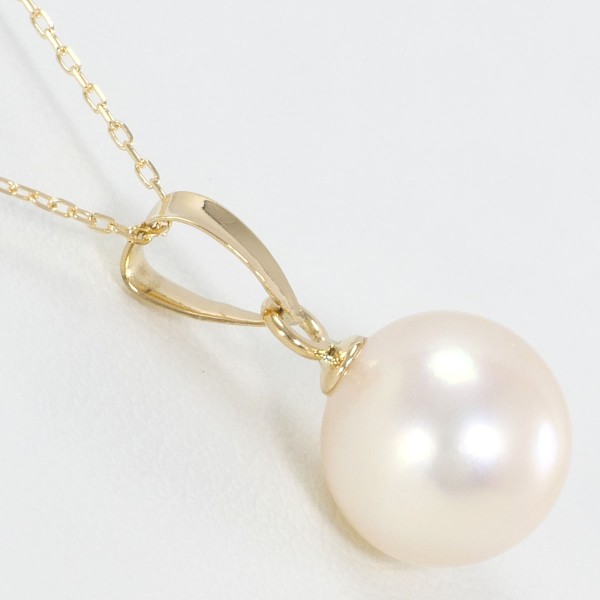 ジュエリーツツミ18Kアコヤ真珠ネックレス。 K18イエローゴールド