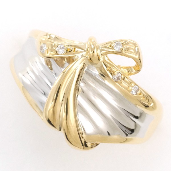 PT900 プラチナ K18YG リング 指輪 11.5号 ダイヤ 総重量約4.4g 中古ジュエリーの通販は 43,092円