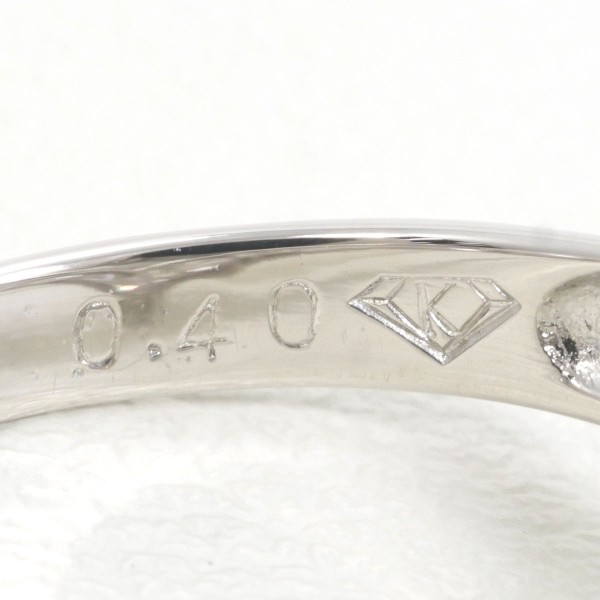 PT900 プラチナ リング 指輪 10号 ダイヤ 0.40 総重量約3.8g 中古 