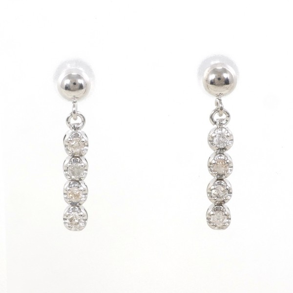 K14WG ピアス ジルコニア 総重量約1.1g 中古 美品 送料無料☆0315 ◇K14WG ジルコニア ピアス 両耳 イヤリング&frasl;ピアス&frasl;アクセサリー