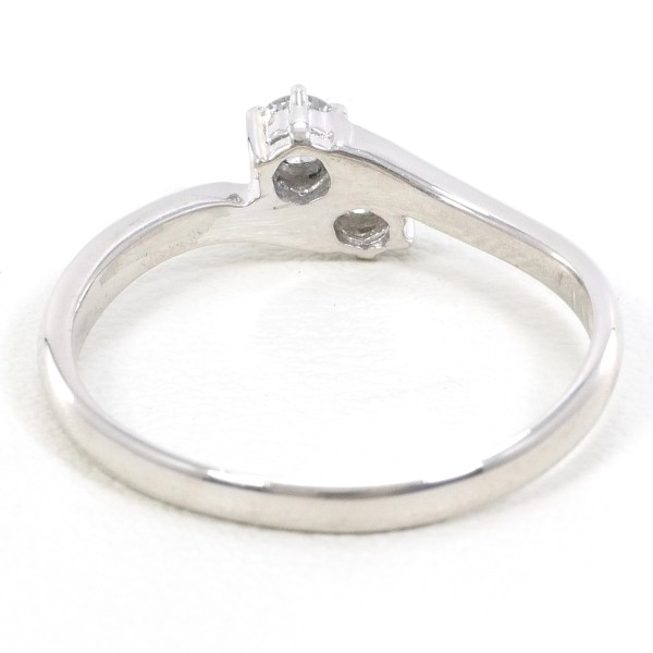 PT850 プラチナ リング 指輪 14号 ダイヤ 0.17 総重量約2.9g 中古  