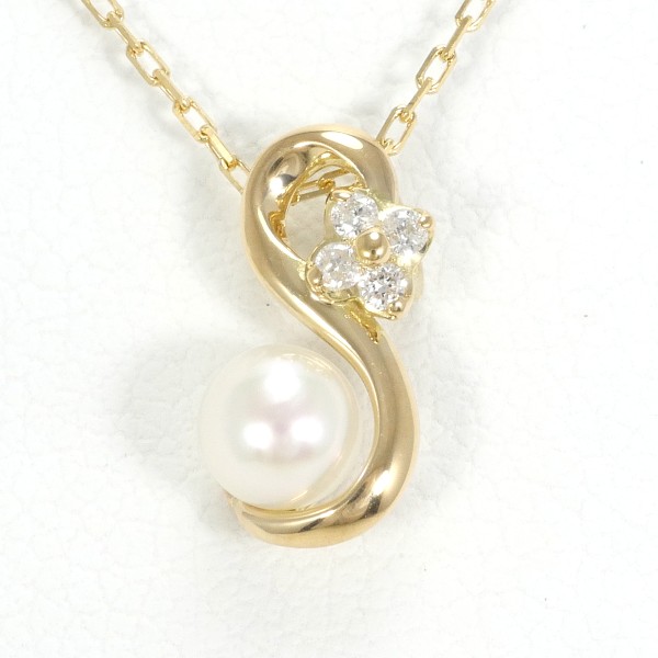 ヴァンドーム青山 K18YG ネックレス パール(真珠) ダイヤ 総重量約1.2g 約40cm 中古ジュエリーの通販は