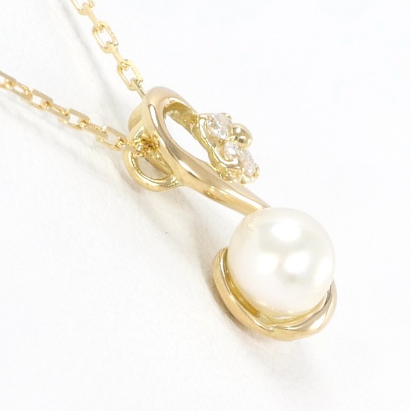 ヴァンドーム青山 K18YG ネックレス パール(真珠) ダイヤ 総重量約1.2g 約40cm 中古ジュエリーの通販は