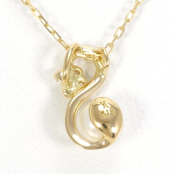 ヴァンドーム青山 K18YG ネックレス パール(真珠) ダイヤ 総重量約1.2g 約40cm 中古ジュエリーの通販は