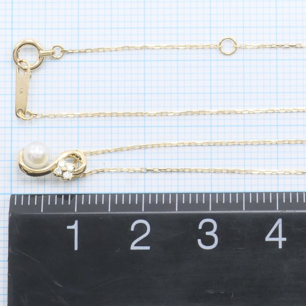 ヴァンドーム青山 K18YG ネックレス パール(真珠) ダイヤ 総重量約1.2g 約40cm 中古ジュエリーの通販は