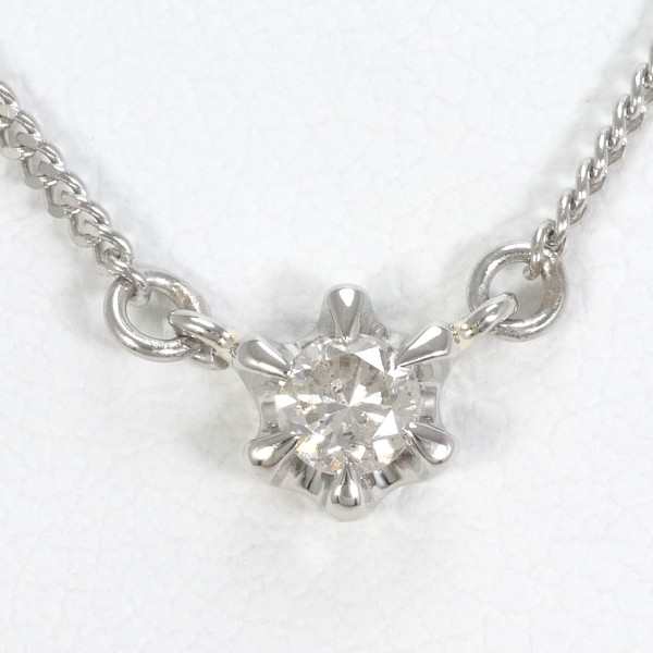PT850 プラチナ ネックレス ダイヤ 0.13 総重量約2.7g 約41cm 中古ジュエリーの通販は