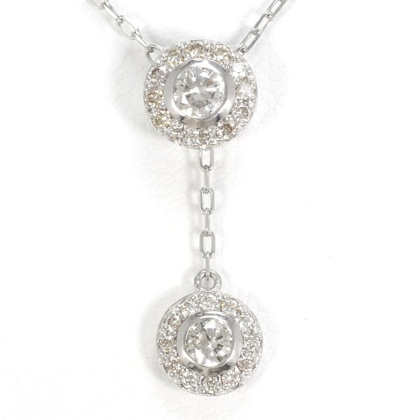 PT900 プラチナ PT850 ネックレス ダイヤ 0.15 0.21 総重量約3.9g 約  