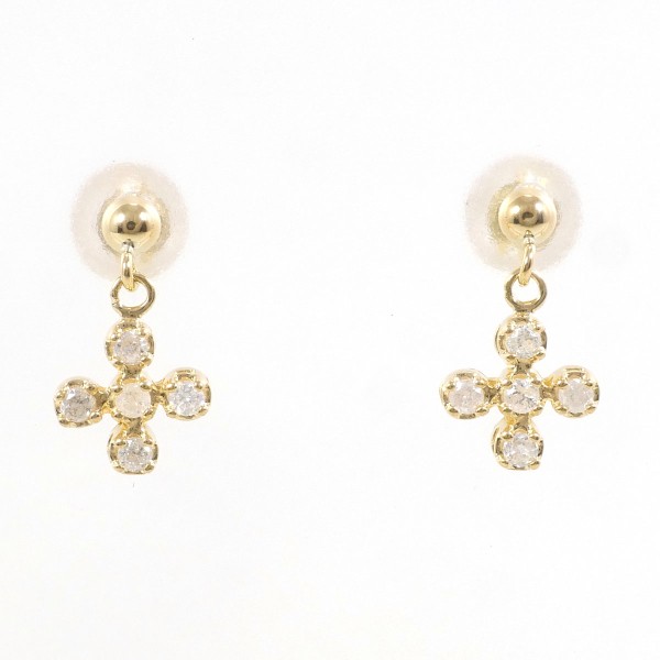 TSUTSUMI】K18 ダイヤモンドピアス K18イエローゴールドダイヤモンド