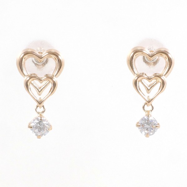 K18 18金 PG ピンクゴールド ピアス ジルコニア 総重量約0.6g 中古ジュエリーの通販は