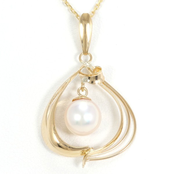 K18 18金 YG イエローゴールド ネックレス パール(真珠) 総重量約2.5g