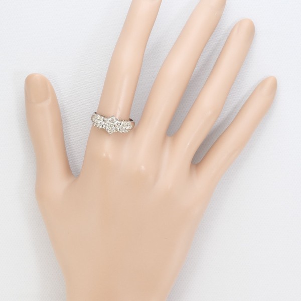 k18ダイヤリング 指輪 WG（ホワイトゴールド） 17号 k18ダイヤリング