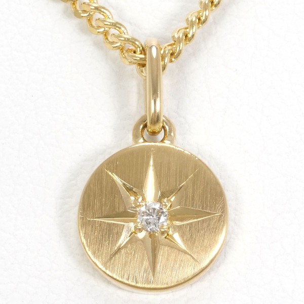 K18 18金 YG イエローゴールド ネックレス ダイヤ 総重量約4.7g 約42cm 中古ジュエリーの通販は 51,186円