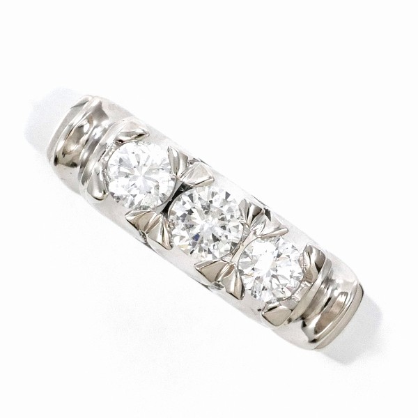 PT900 プラチナ リング 指輪 10号 ダイヤ 0.31 総重量約5.1g 中古
