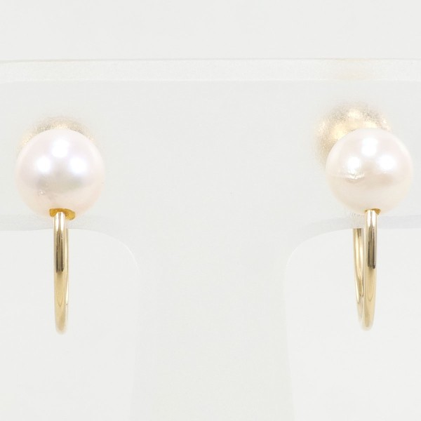 K18 18金 YG イエローゴールド イヤリング パール(真珠) 総重量約1.7g 中古ジュエリーの通販は