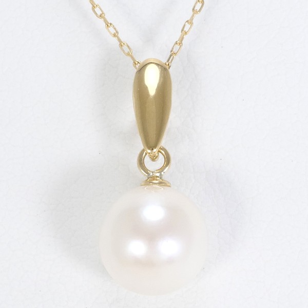 ete エテ K10YG イエローゴールド ネックレス 真珠6.5mm パール 1粒