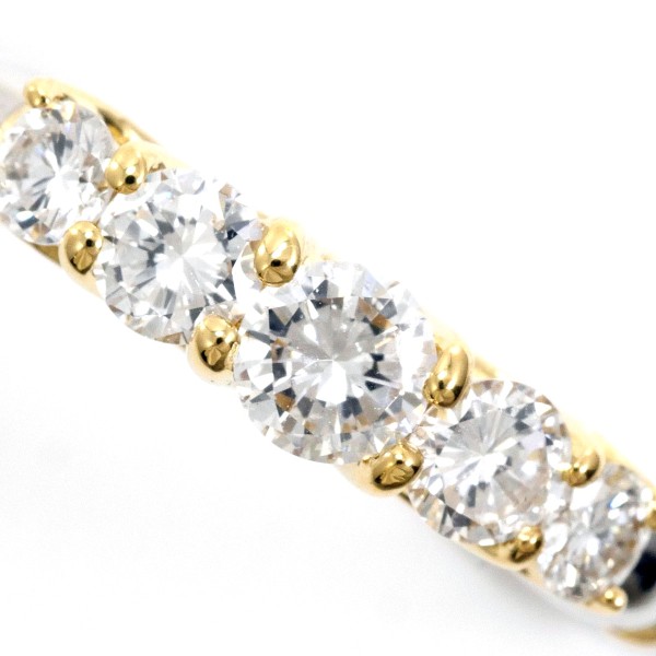 PT900 プラチナ K18YG リング 指輪 12号 ダイヤ 0.50 カード鑑別書 総  