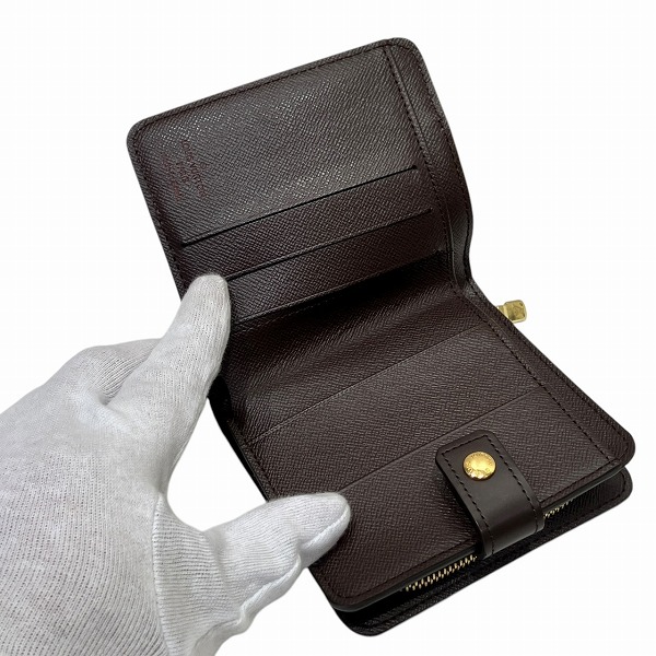 ルイヴィトン Louis Vuitton ダミエ コンパクトジップ N61668 2つ折り