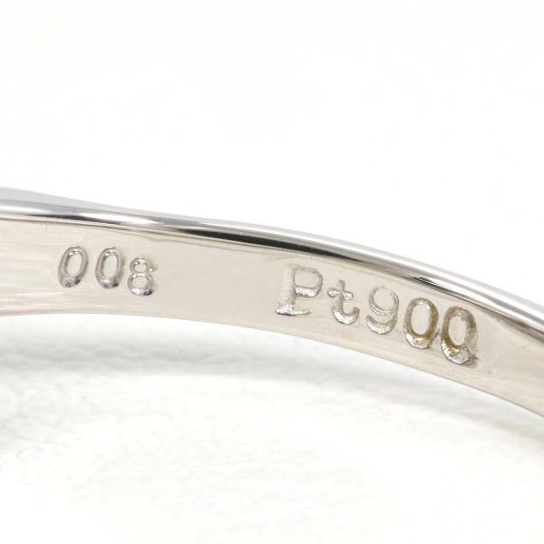 PT900 プラチナ リング 指輪 14号 パール(真珠) 約9.5mm ダイヤ 0.08  