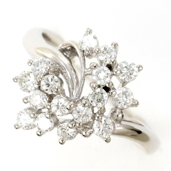 PT900 プラチナ リング 指輪 11号 ダイヤ 0.51 総重量約5.4g 中古  