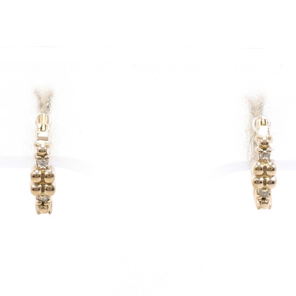 エステール K18PG ピアス ダイヤ 総重量約1.1g 中古 美品 送料無料☆0315