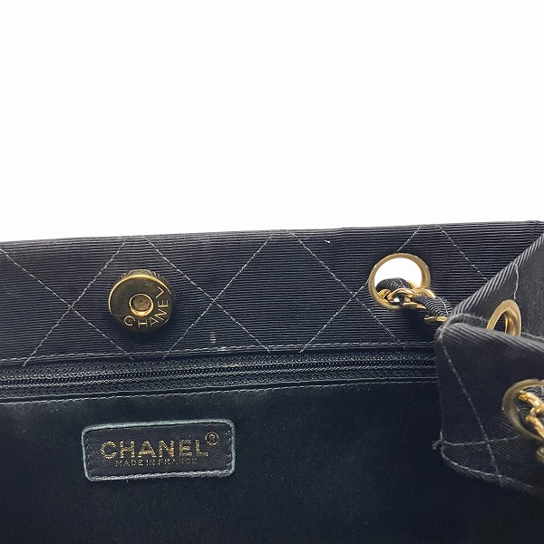 シャネル CHANEL マトラッセ コットン チェーン ココマーク ブラック バッグ ショルダーバッグ レディース【中古】_7