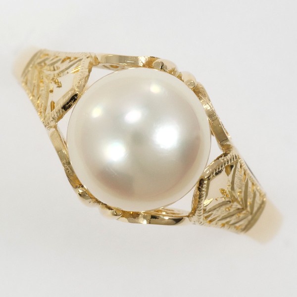 指輪 リング 真珠 ゴールド 金 アクセサリー パール 13号 宝石