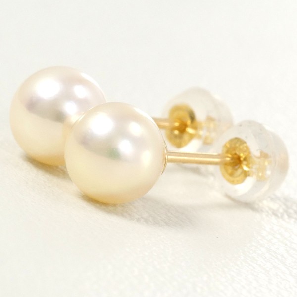 【通常価格より50%OFF】K18 18金 YG イエローゴールド ピアス パール(真珠) 総重量約1.0g 中古ジュエリー